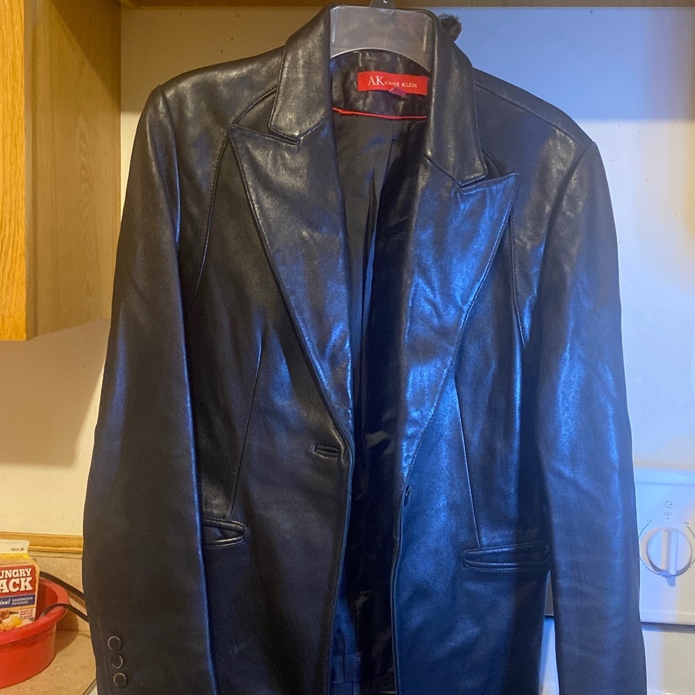 Women’s Anne Klein black soft leather jacket